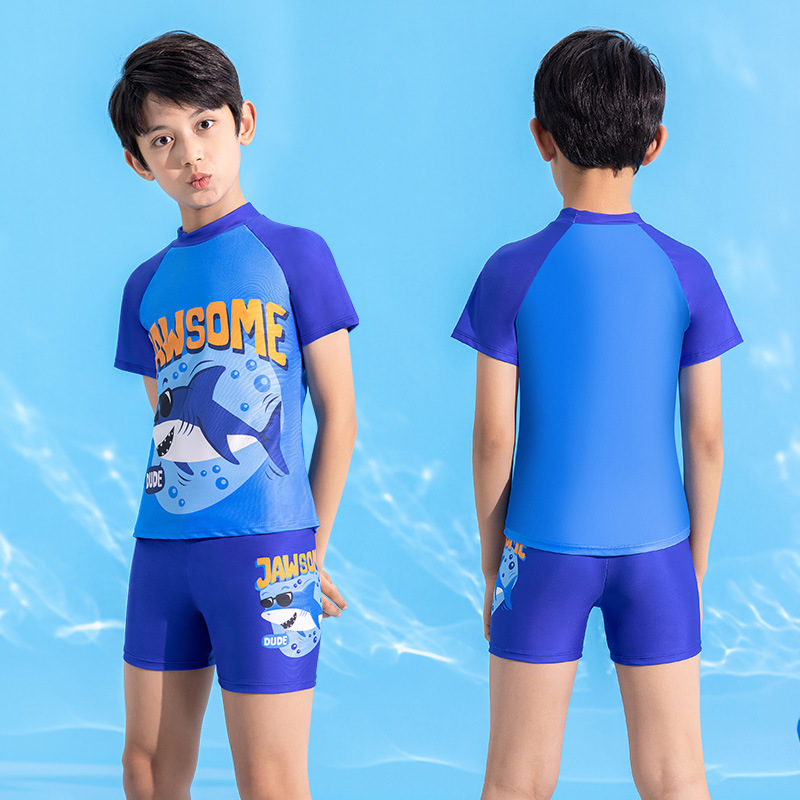 Traje de baño para niños 2023 nuevos niños intermedios Corea del Sur lindos niños de dibujos animados divididos traje de baño de secado rápido
