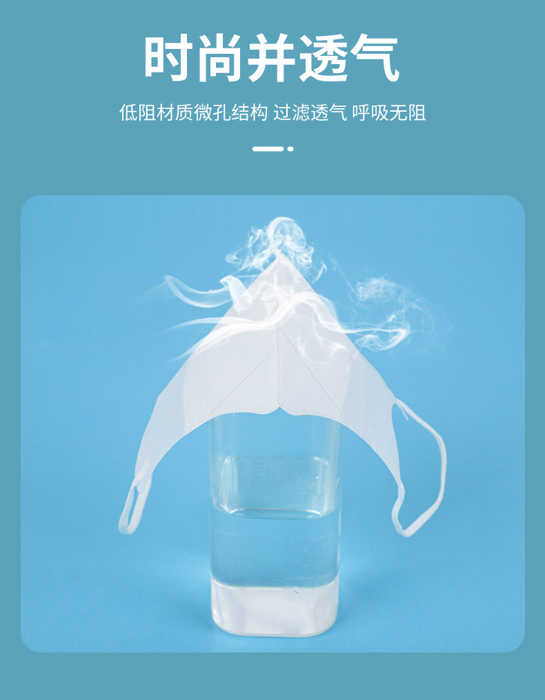 厂家现货3D立体口罩一次性三层含熔喷层成人防尘透气防护口罩批发详情8