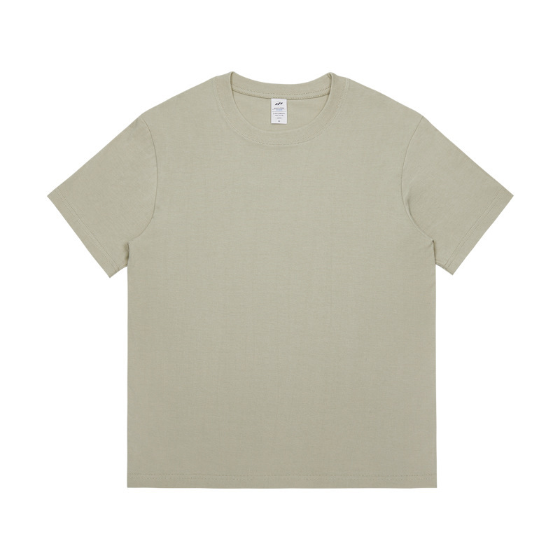 半袖tシャツ男230グラム重ポンド精櫛綿カップル純綿純色ゆるい半袖潮牌にシャツをかける|undefined