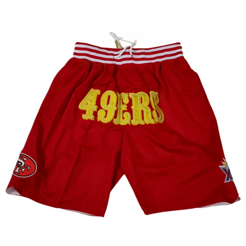 Шорты (JD) в стиле MLB/NFL, с вышитыми логотипами, лёгкие и дышащие, S–XXL
