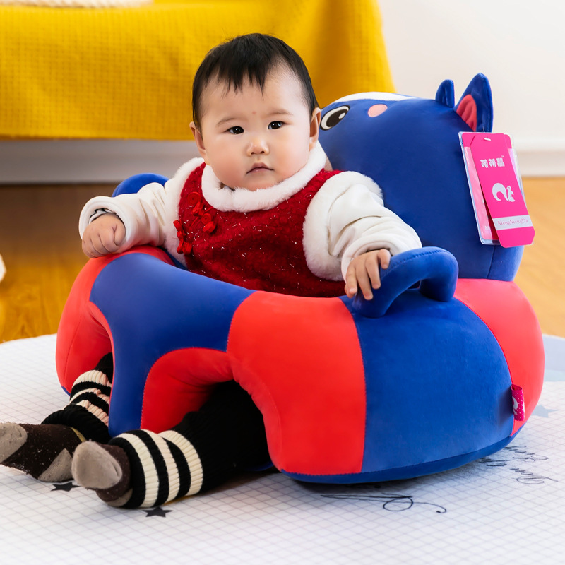 新款宝宝学坐椅毛绒玩具卡通沙发车载便捷椅儿童防滑安全椅可代发