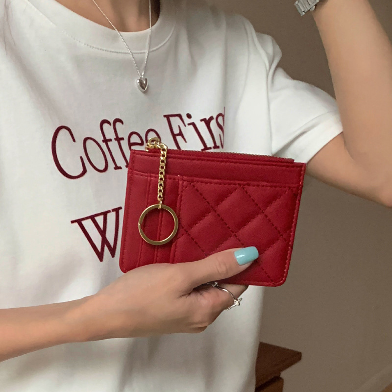 Lingerie billetera de cuero suave multi-tarjeta bolsas de tarjetas 3 en 1 anti-magnetismo bolsas de lujo pequeñas bolsas de monedas