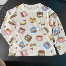 出口日本尾单 儿童 春秋 长袖 卡通 打底T恤100-120码