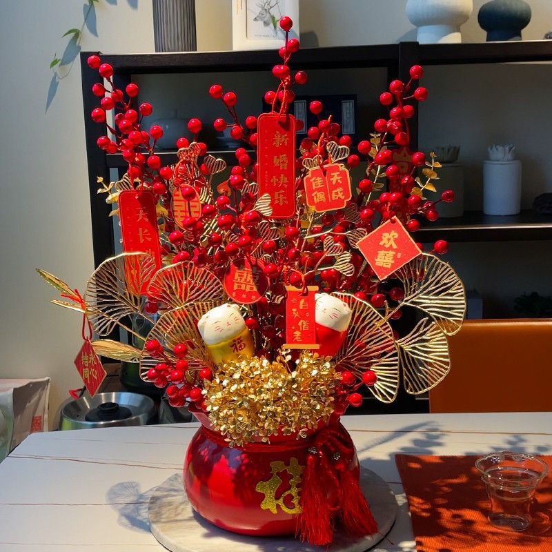 喬遷之喜福桶裝飾擺件客廳搬家結婚禮物新房新年布置用品新居禮品