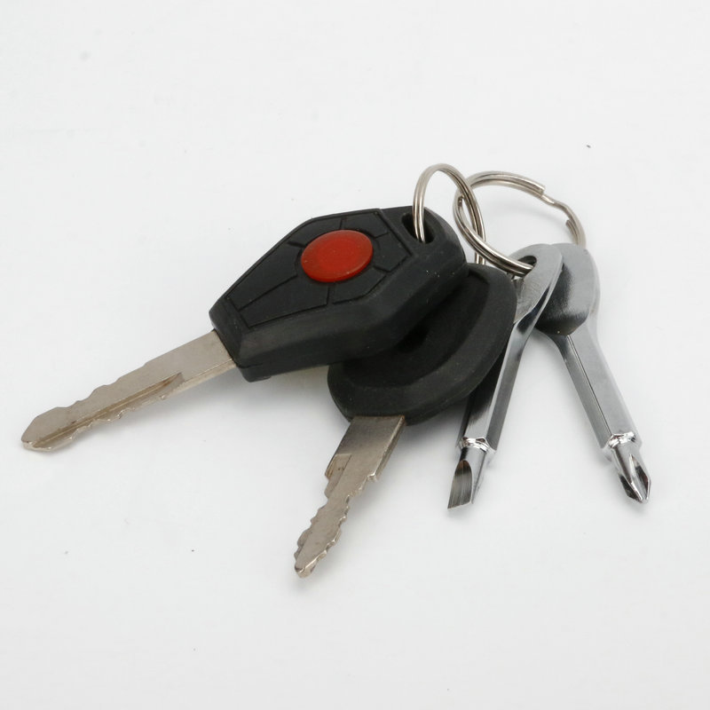 Destornillador portátil multifuncional para exteriores EDC herramienta de cuchillo portátil destornillador de una palabra cruz mini colgante de llavero