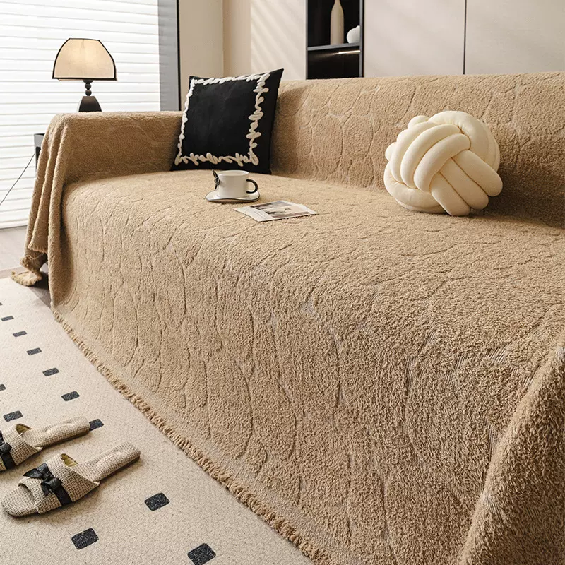 秋冬款毛绒沙发巾新款冬季加厚防滑保暖沙发盖布全盖防滑沙发坐垫