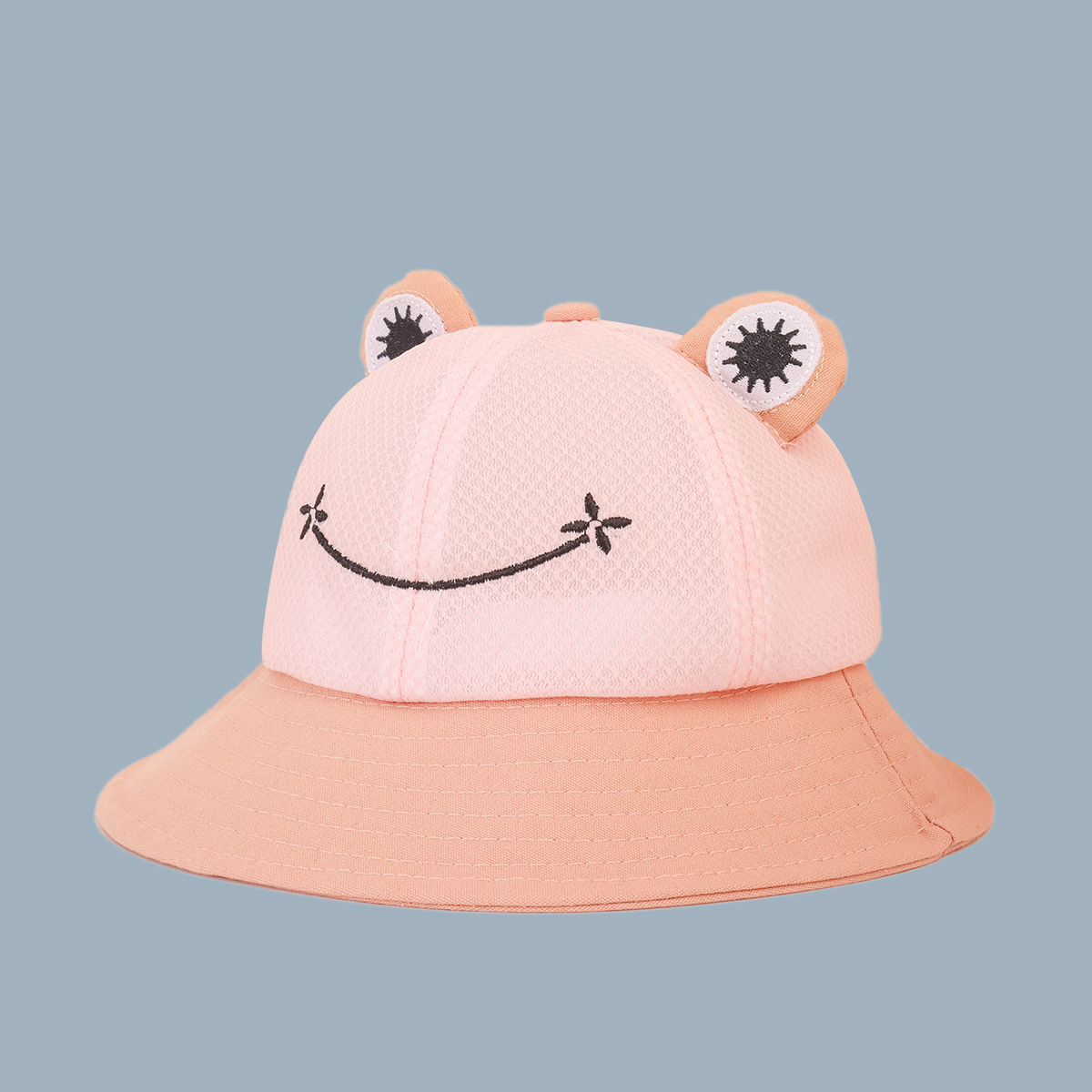 Korean Fashion Casual Shade Breathable Mesh Cloth Frog Fisherman Hat display picture 12
