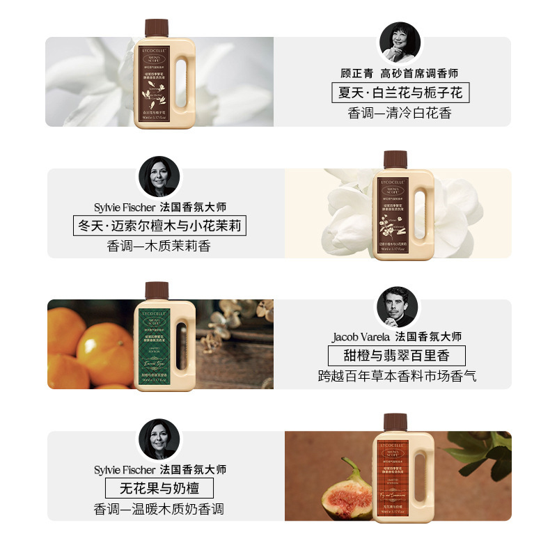 【トラベルサイズ】Xianjia Four Seasons フラワーフレグランス 洗濯洗剤 香り長持ち、殺菌、ダニ除去 ポータブルパック 90ml|undefined