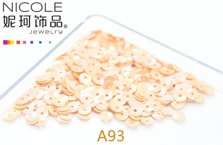 Austria importó lentejuelas 4mm cóncavo bordado francés Glitter Ropa Accesorios 10g Pack