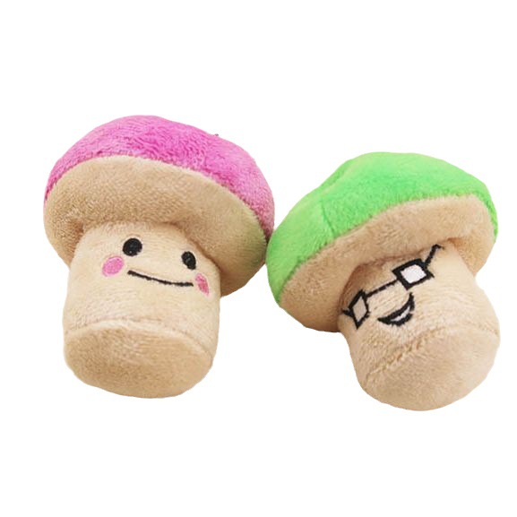 Juguetes de peluche con sonido de hongos rosas y verdes para perros y gatos, suministros al por mayor para perros, alivio del aburrimiento para gatos. image 6