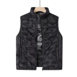 2024 New Autumn and Winter Down Vest plus size Men's Fashionable Lightweight Men's Vest Warm Waistcoat