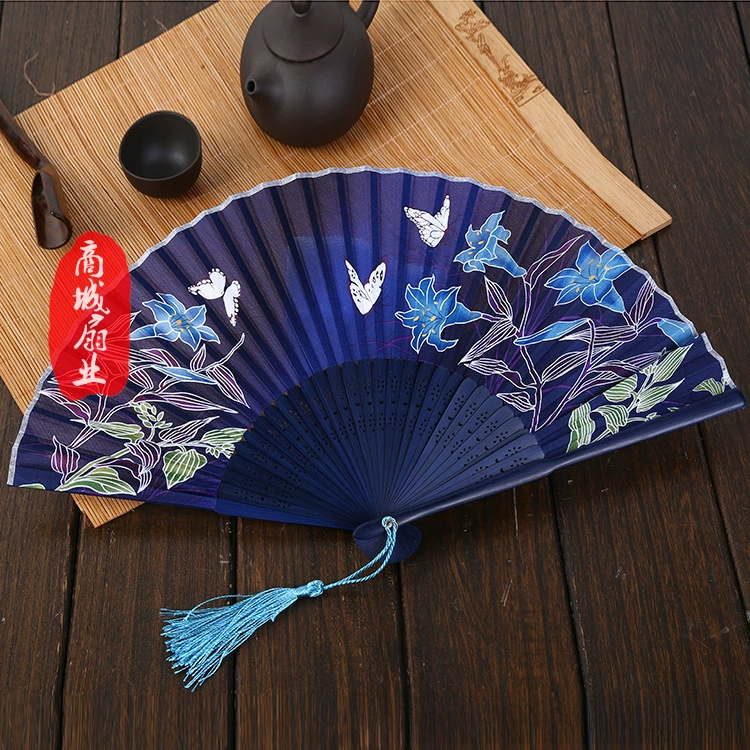Silk Japanese hair locks, round fan, wholesale, Birthday gift