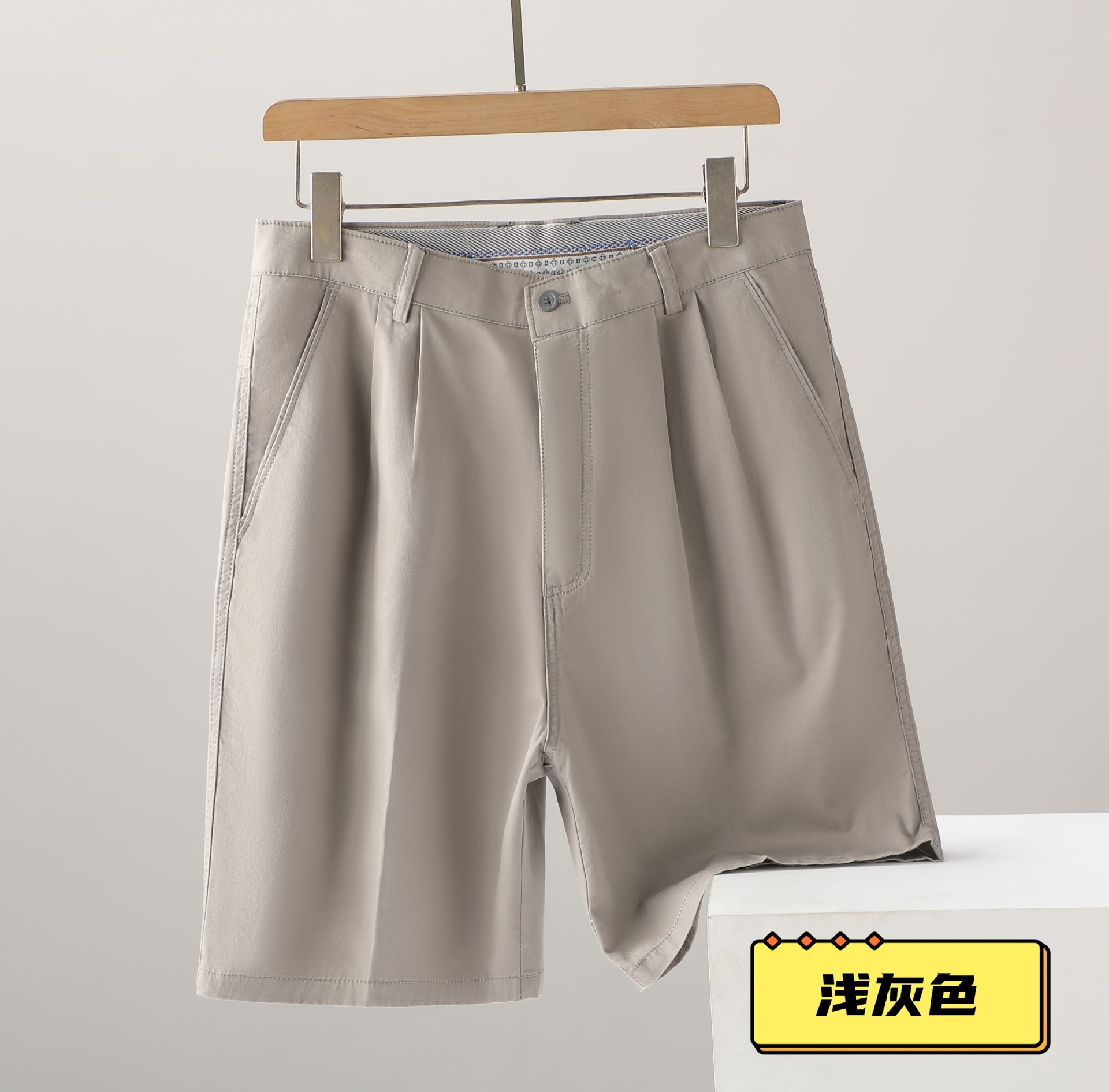 Pantalones cortos de algodón de mediana edad y ancianos de verano Pantalones cortos de algodón de cinco puntos pantalones cortos pantalones sueltos de cintura alta para hombres