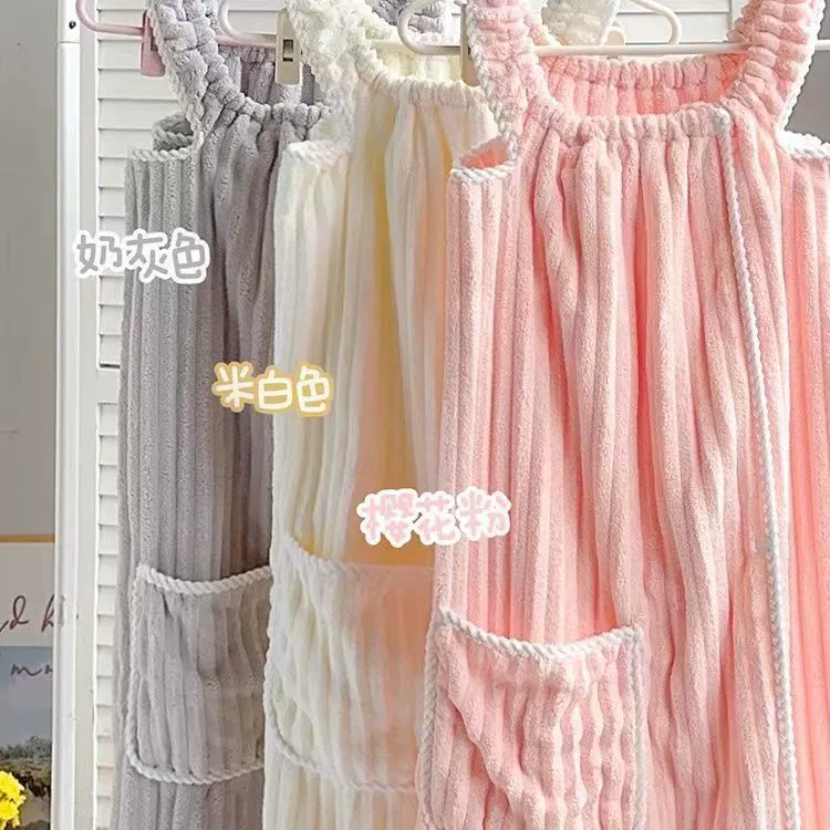 Новый летний халат 2025 года, без бретелек, утолщенный, впитывающий, быстросохнущий, сексуальный женский халат, нелиняющий, удобный в носке.