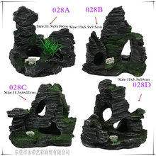 树脂水族工艺品水族厂家真的水族用品厂迷你造景小假山鱼缸盆景造