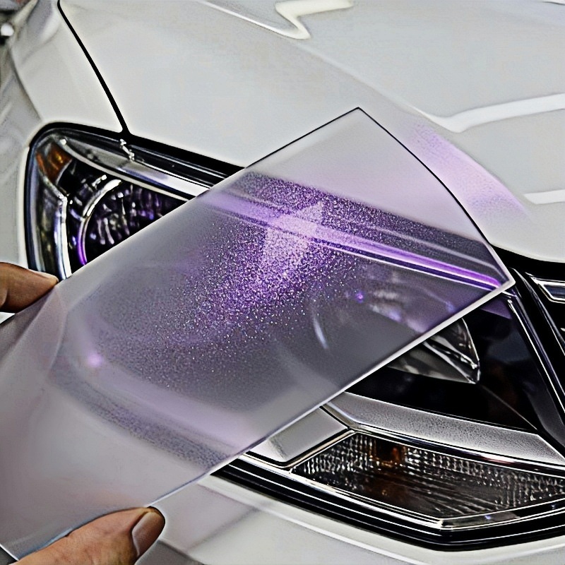 Tpu Car Headlight Color-Changing Film, Flash Diamond Color-Changing Self-Healing Car Light Anti-Scratch Protective Film, Blackened Tail Light Film