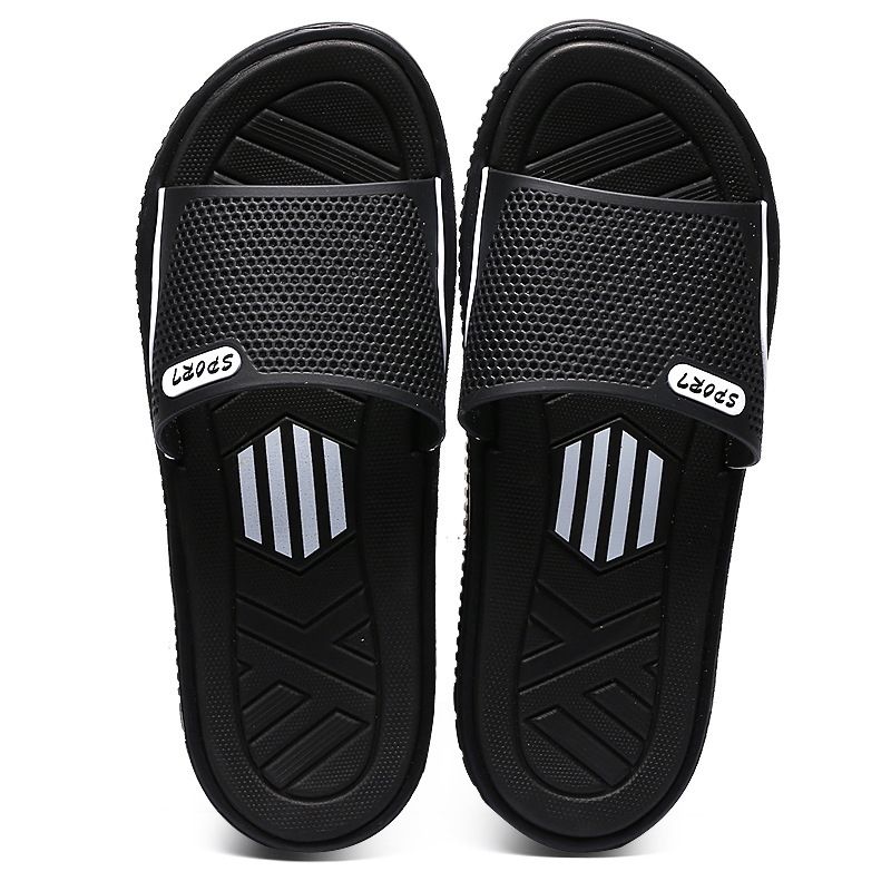 Men's Slip-On Sports Style Home and Outdoor Beach Slippers, Color-Blocked Large Size King Sandals, Comfortable for Outdoor Leisure