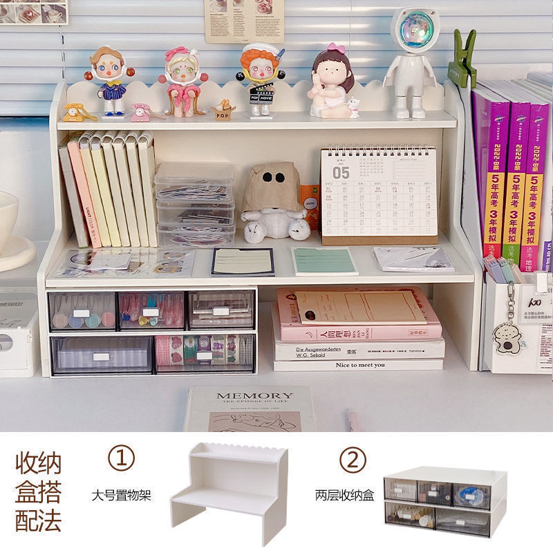 デスクトップコーナー収納ラック学生寮文具化粧品デスクワークステーション改修三角形多層収納本棚|undefined