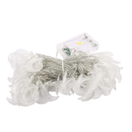 Luces LED de cadena con forma de estrella y luna, luces de cadena de colores de estrella y luna, luces decorativas navideñas de estilo medioriental, luces pequeñas de colores de estrella y luna al por mayor