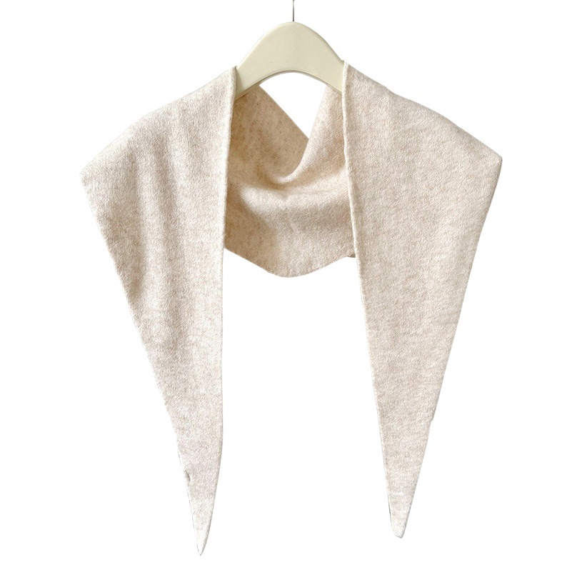 Corea Del Sur Dongdaemun nuevo color puro de punto triángulo bufanda mujeres Otoño e Invierno versátil cálido cuello decorativo bufanda chal