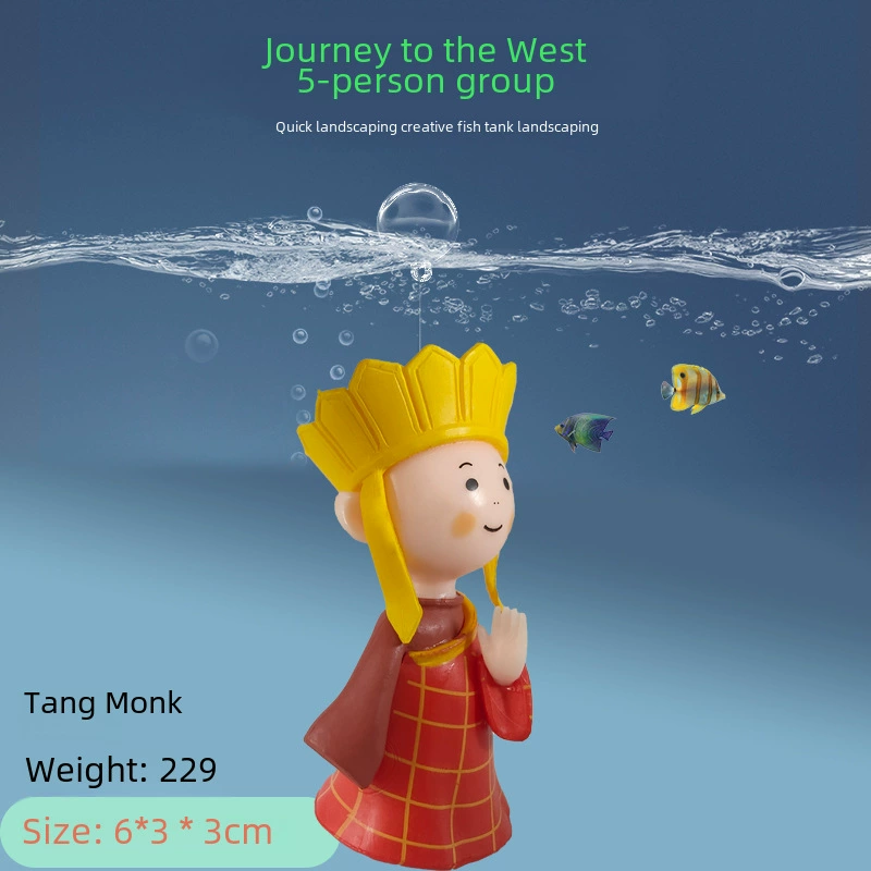 Новый PVC Journey to the West, на 5 человек, аквариум с Вуконгом ландшафтный дизайн, мини-ландшафтная резьба, девять заповедей свинья Бай Лонгма