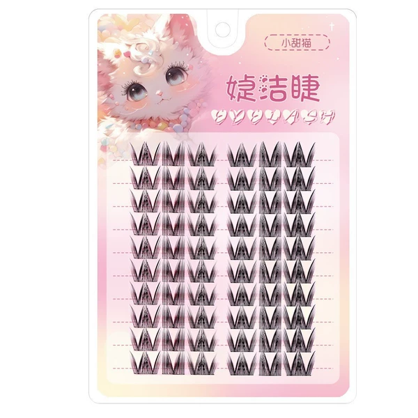 10 rows of glue models, 60 clusters of sweet cat 12mm
