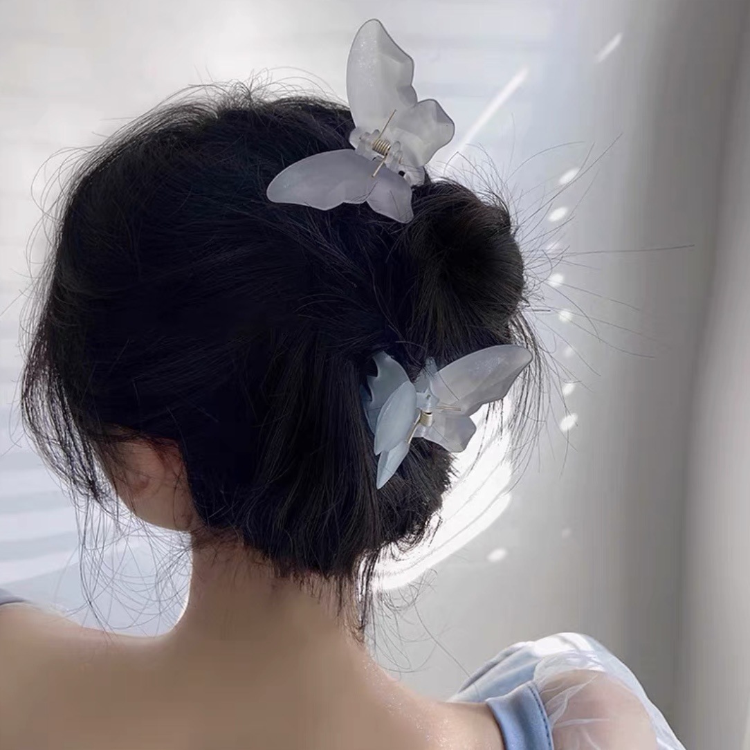 Super Fairy Butterfly Grab Hair Clip Simple Temperament Grab small size Clip Shark Clip Large Small Head Grab