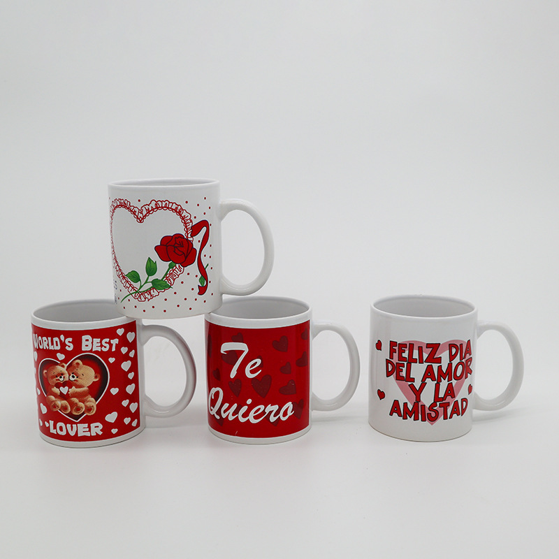 12OZ flor asada taza de cerámica recta taza de cerámica taza de agua creativa taza de leche taza de café al por mayor