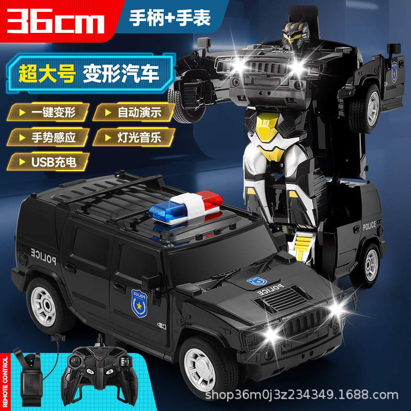 Nuevo sensor de gestos deformación de control remoto automóvil robot Hummer SUV recarga coche de carreras juguetes para niños