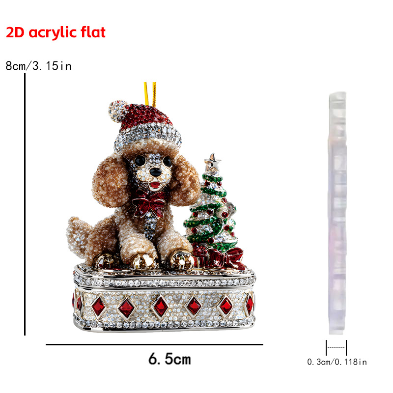Nuevos productos transfronterizos Santa decoración colgante de Navidad árbol de Navidad decoración para el hogar colgante acrílico 2D image 13