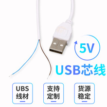 USB线单头尾部上锡USB2芯线5V风扇灭蚊灯剃毛器理发器USB线材批发