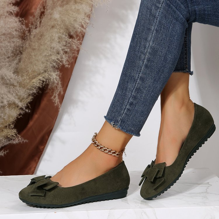 Women's Casual Solid Color Bowknot Round Toe Flats display picture 5