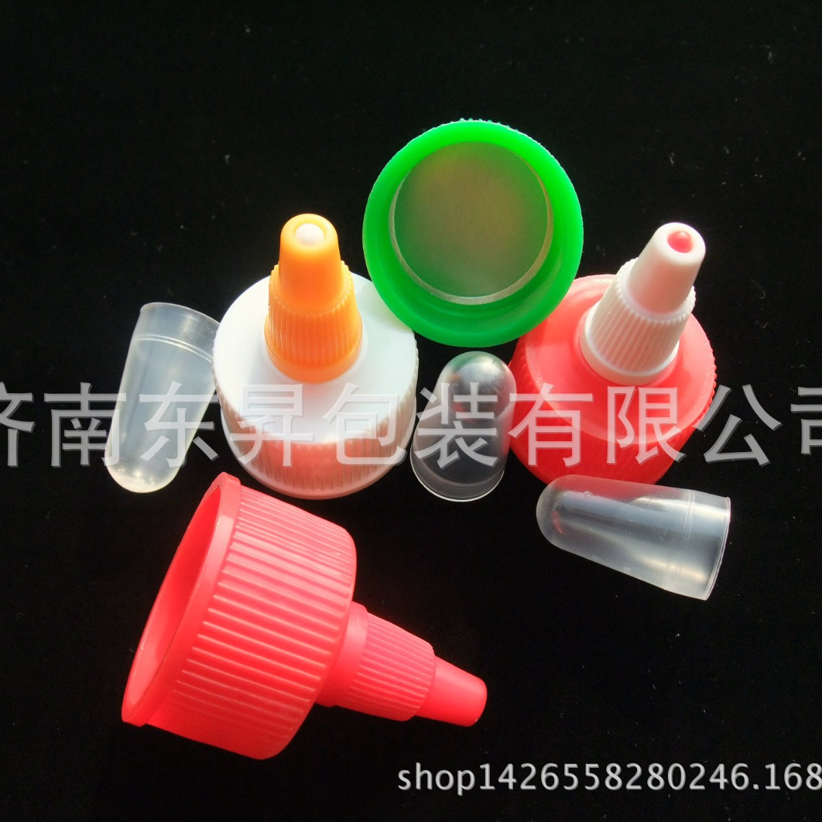 厂家现货供应调味品尖嘴盖，异形盖28牙塑料盖,食品盖尖嘴盖带盖