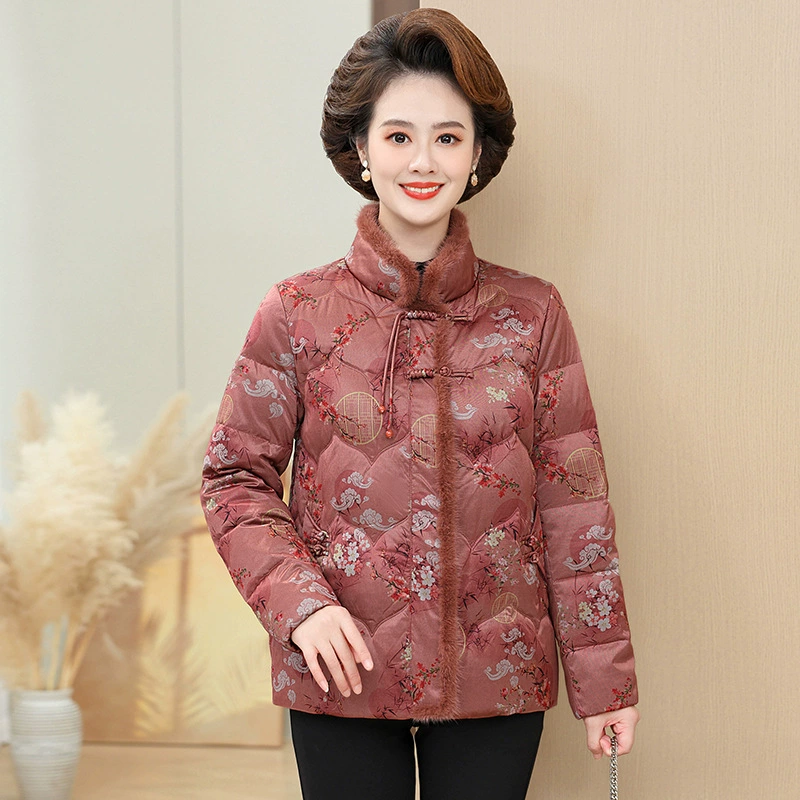 Пожилые люди зимняя мама пуховик куртка 60 лет пожилая женщина 70 китайская одежда в стиле бабушка новогодняя одежда