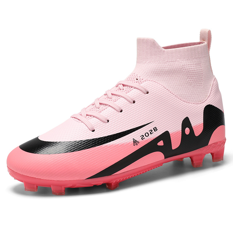 Zapatos de fútbol transfronterizos de alto nivel, zapatos de fútbol de clavos largos para hombres y mujeres, zapatos de entrenamiento de clavos para estudiantes jóvenes, comercio exterior al por mayor