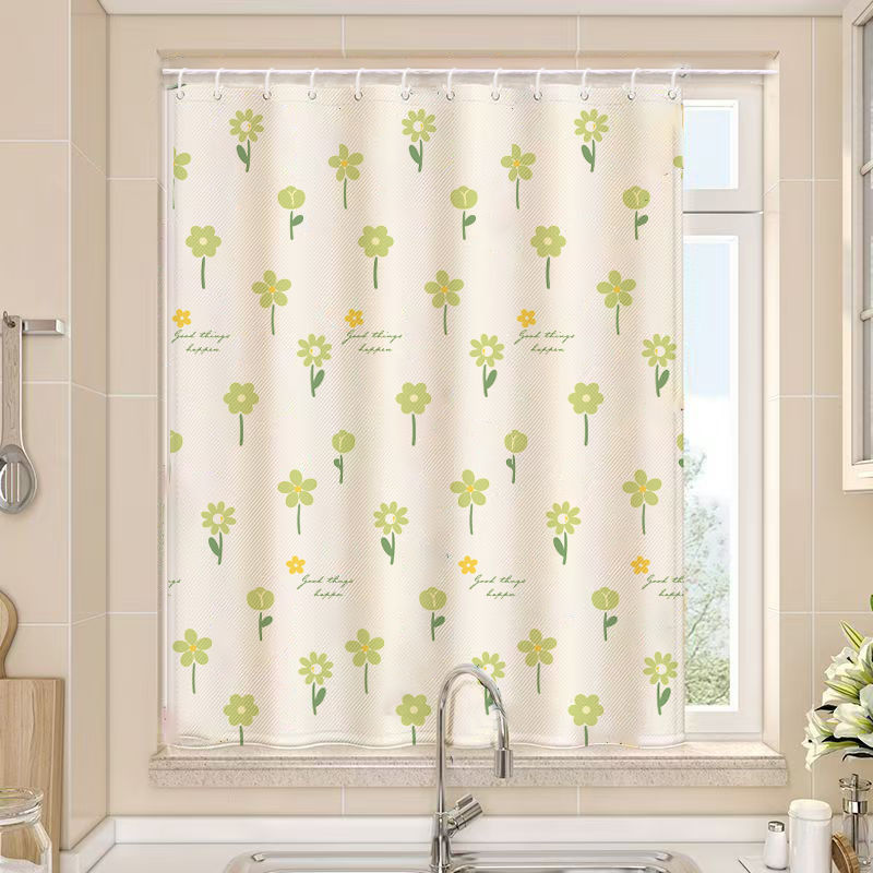 Window Hanging for Rental House, Small Installation, Simple Household Curtains, Small Short Window, Bay Window, Blackout Cartoon Ring Type, Half Ring Type Window Hanging for Rental House, Small Installation, Simple Household Curtains, Small Short Window, Bay Window, Blackout Cartoon Ring Type, Half Ring Type