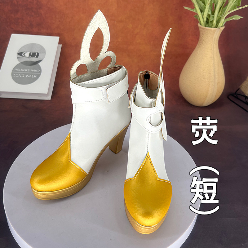 Original Gods Traveler Women's Short Shoes cosplay Accessories Props High Heel Boots Women's Anime Shoes