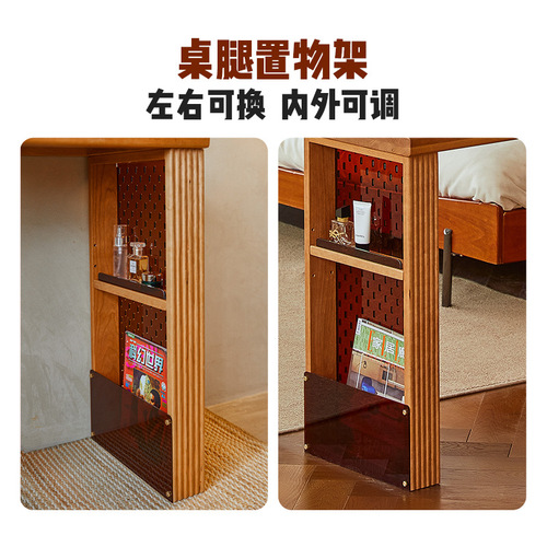 Huer Furniture / Cherry Wood Solid Wood Chest of Drawers Dressing Table Integrated Vanity Bedside Cabinet Bedroom L Desk
