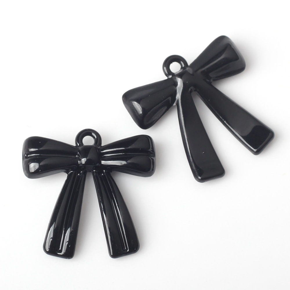 28g Weight Pendant Jewelry Making Type DIY Jewelry Accessories Classification 10 PCS/Package Quantity Alloy Material Bow Knot Pattern Spray Paint, Plating Design Simple Style Style 10 PCS/Package Alloy Bow Knot Pendant 无