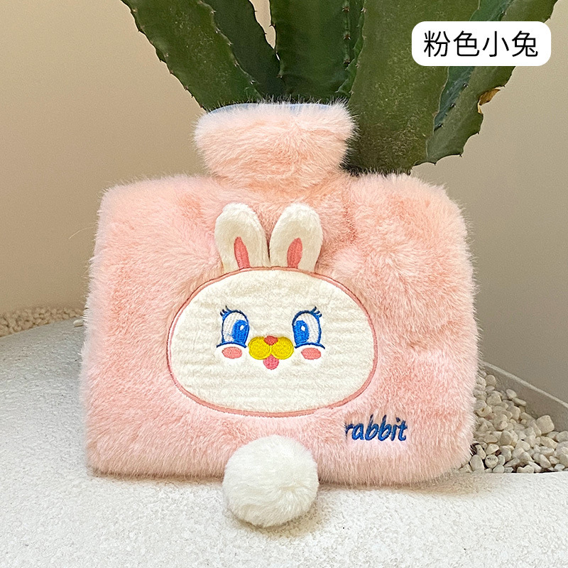 可爱卡通热水袋毛绒可爱注水暖手暖水袋可拆洗双插手暖手宝批发|undefined