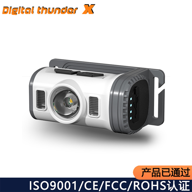 portátil al aire libre sombrero de pesca de noche larga duración carga de litio luz brillante superbrillante led cabeza inducción cabeza de luz