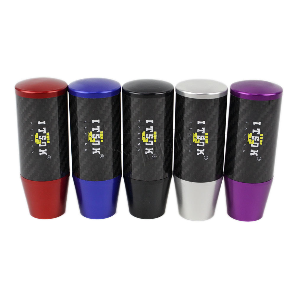 碳纤纹铝合金属排挡杆汽车改装变速换挡自手动波棍头男短排挡头汽