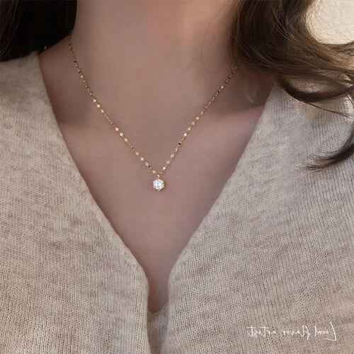 Dongju Japan Korea Spring Autumn Necklace for Women Ins Lockchain Lightweight Luxury Unique Design Sense Gentle Elegance Simple Sister-in-law