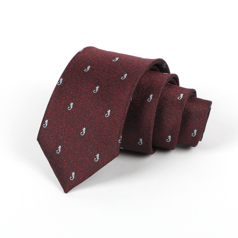 Corbata de hombre jacquard bordado 8CM poliéster seda corbata tejida hombre sentido superior l corbata logo diseño y producción