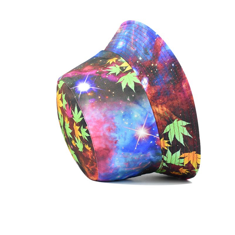 Transfronterizo europeo y americano hip hop personalidad colorido sombrero de pescador teñido con lazo hombres y mujeres colorido transfronterizo moda Primavera y otoño a prueba de polvo sombrero para el sol