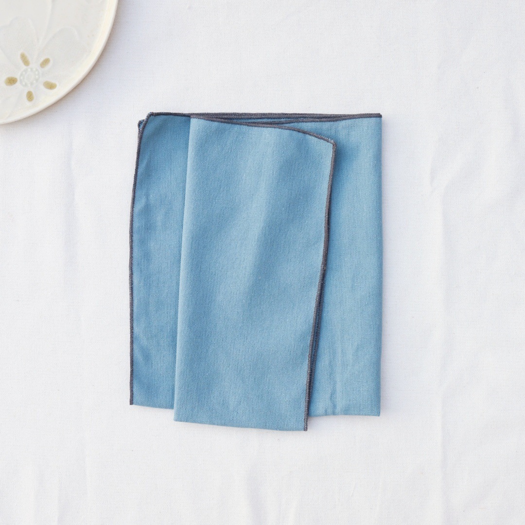 Servilleta de algodón de lino, paño de boca, borde de bloqueo, decoración de mesa lisa americana, evento de boda, servilleta transfronteriza de Navidad, toalla de cocina