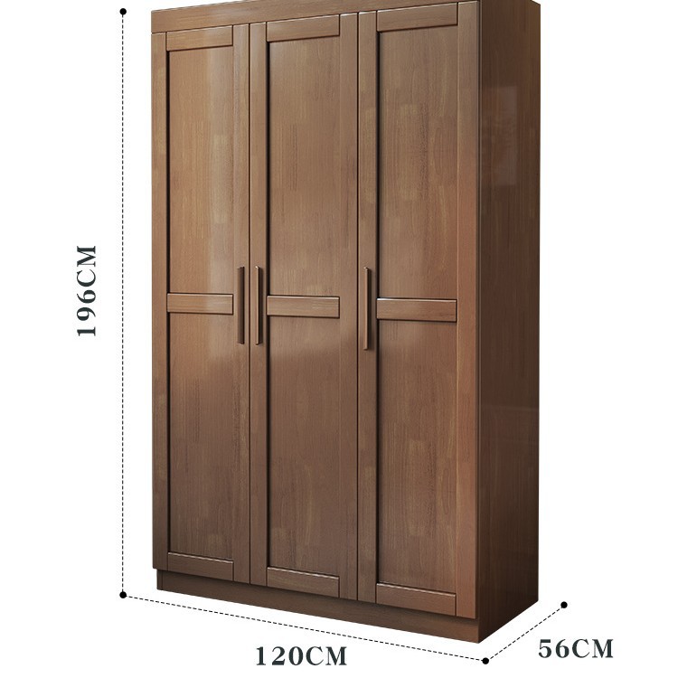 Armario de madera maciza nórdica pequeño apartamento armario de piso de dormitorio moderno minimalista multi-puerta gabinete de madera maciza image 12
