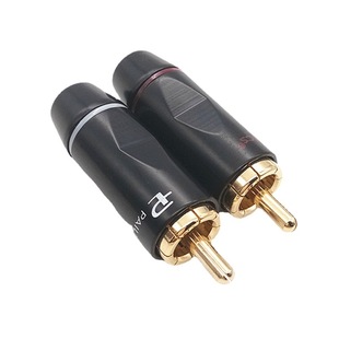 Factory direct special price thickened RCA copper gold-plated welded RCA plug lotus plug signal wire plug