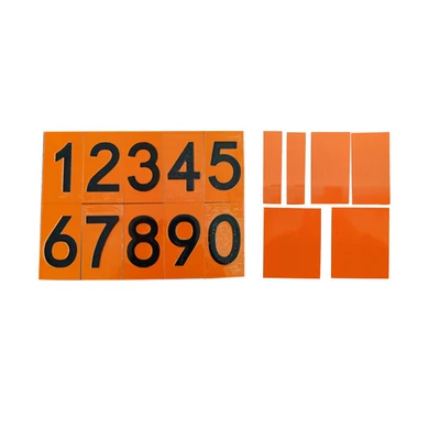 Warning sign Materials Removable and Assembleable Stainless - 1-set-of-numbers-1-set-of-blank-boards