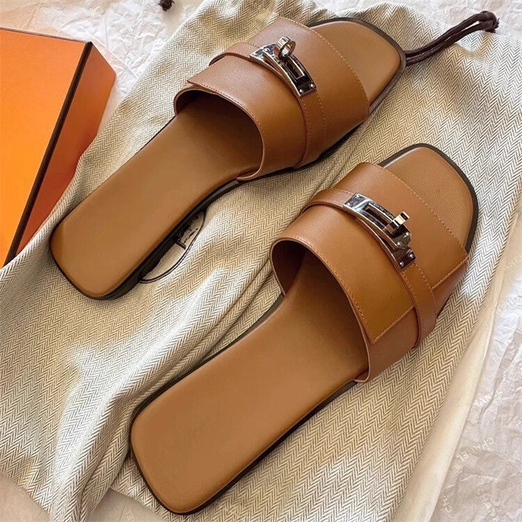 Letter Buckle Strap Sandals for Women, 2026 Summer New Trendy Sexy Flat Square-Toed Open-Toe Beach Slippers Letter Buckle Strap Sandals for Women, 2026 Summer New Trendy Sexy Flat Square-Toed Open-Toe Beach Slippers